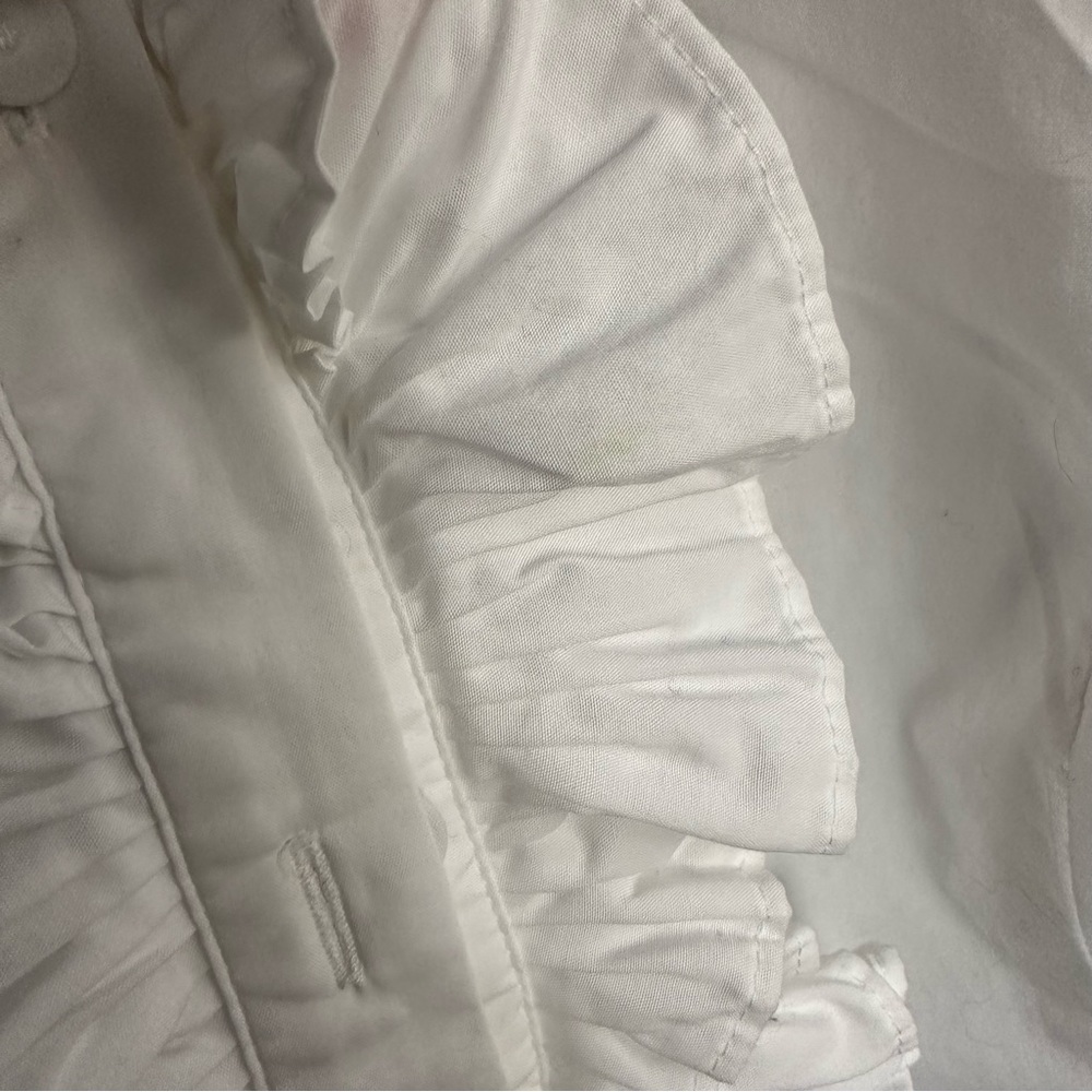 Talbots Stretch Popover White Button Front Shirt … - image 2